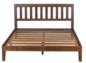 Porter Designs Porter Dusk Queen Bed In Solid Acacia Wood - Elegant Walnut Finish For Timeless Bedroom Style Brown Wood 04-108-14-8624