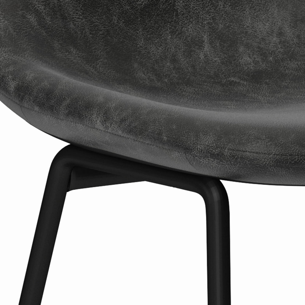 English Elm Dafney Counter Height Stools Set Of 2 - Stylish Distressed Charcoal Grey For Modern Spaces B136P158580