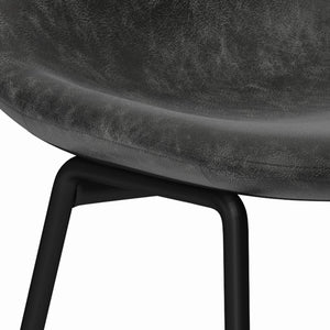 English Elm Dafney Counter Height Stools Set Of 2 - Stylish Distressed Charcoal Grey For Modern Spaces B136P158580