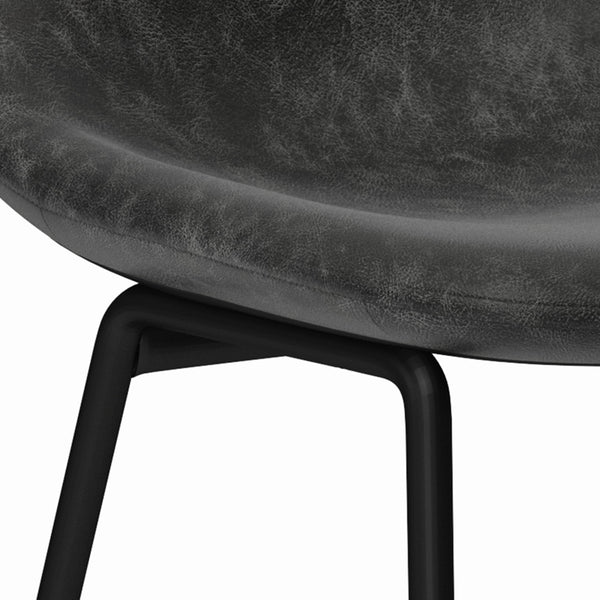 English Elm Dafney Counter Height Stools Set Of 2 - Stylish Distressed Charcoal Grey For Modern Spaces B136P158580