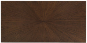 Hooker Furniture Archives Executive Desk In Classic Walnut With Satin Brass, 7-Drawer Storage, Cable Management Elegance 6123-10462-89
