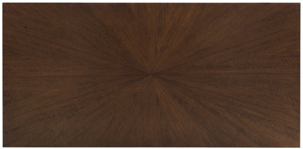 Hooker Furniture Archives Executive Desk In Classic Walnut With Satin Brass, 7-Drawer Storage, Cable Management Elegance 6123-10462-89