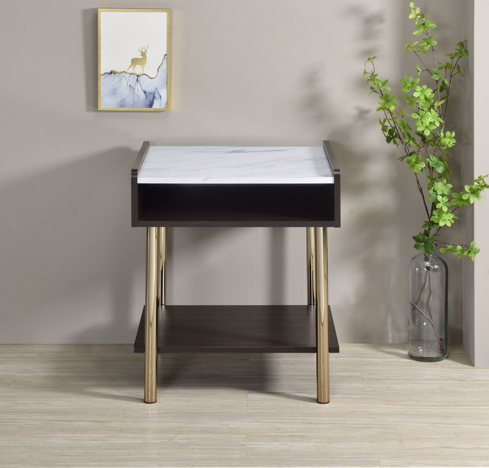 English Elm Steve Silver - Carrie Modern Brown End Table - Versatile Accent Table With Storage For Living Room & Bedroom B081P157770-GIGA