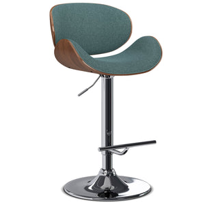English Elm Marana Bentwood Adjustable Swivel Bar Stool - Stylish Light Turquoise For Modern Kitchens & Bars B136P158931