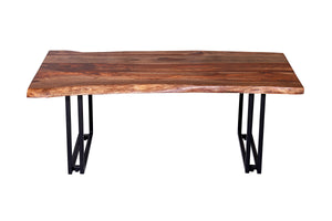 Porter Designs Porter Manzanita Live Edge Solid Sheesham Wood Coffee Table - Artisan Crafted, Sustainable Design Brown Wood 05-196-02-4640w-kit