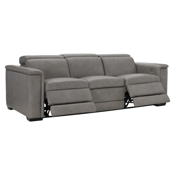 Bernhardt Bernhardt Lioni Power Reclining Sofa With Fine Leather, Usb Port, Head & Foot Power Motion, 93.5" 9567RO