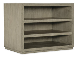 Hooker Furniture Linville Smoky Mink Open Desk Cabinet With Oak Veneer, Adjustable Shelves & Finished Back For Modular Offices 6150-10413-85