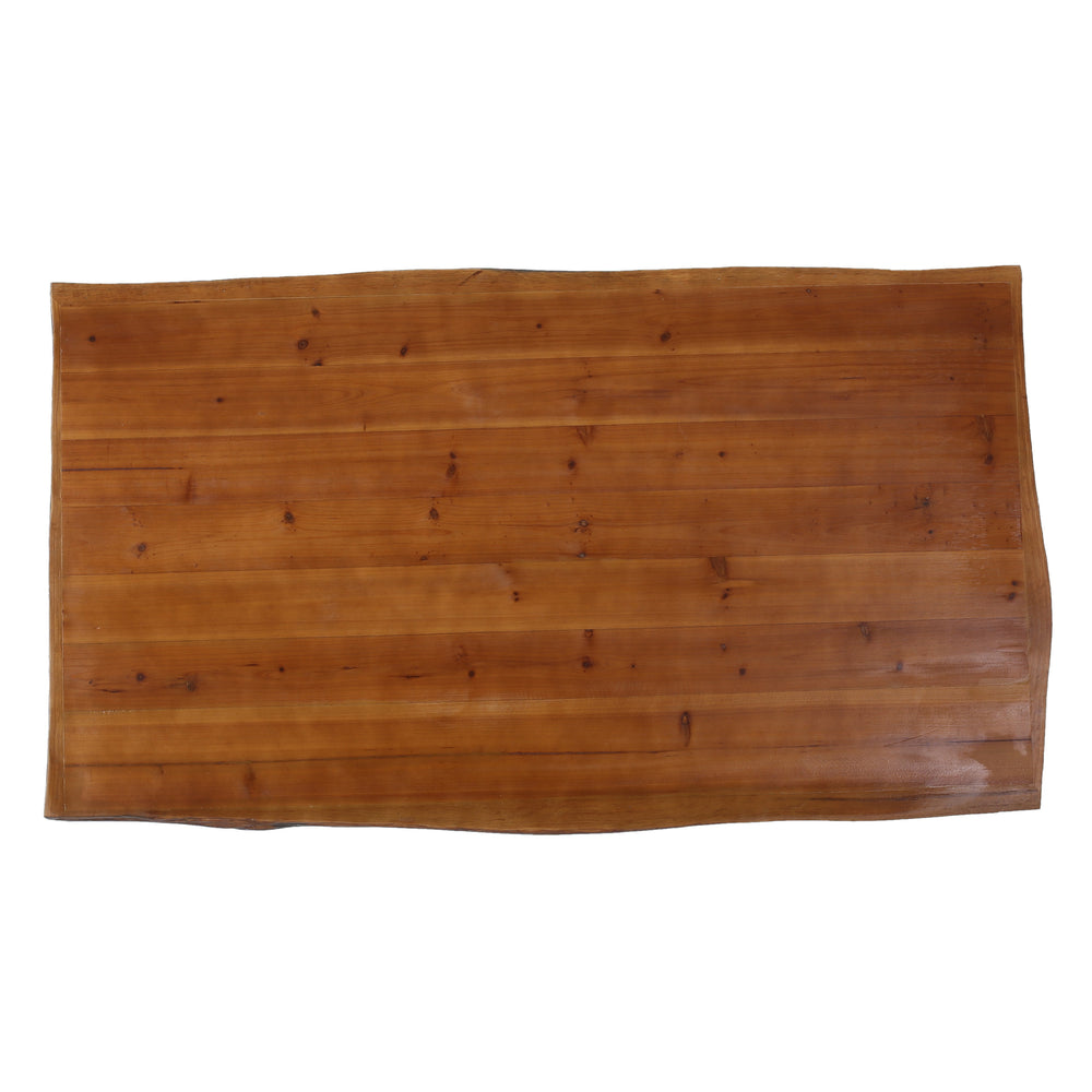 English Elm Christopher Knight Home® - DINING Faux Live Edge Fir Veneer Table with Black Hairpin Iron Legs, Natural Industrial Style 62137.00