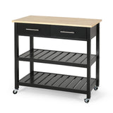 Christopher Knight Home® - Noble House - Neffs Contemporary Kitchen Cart with Wheels