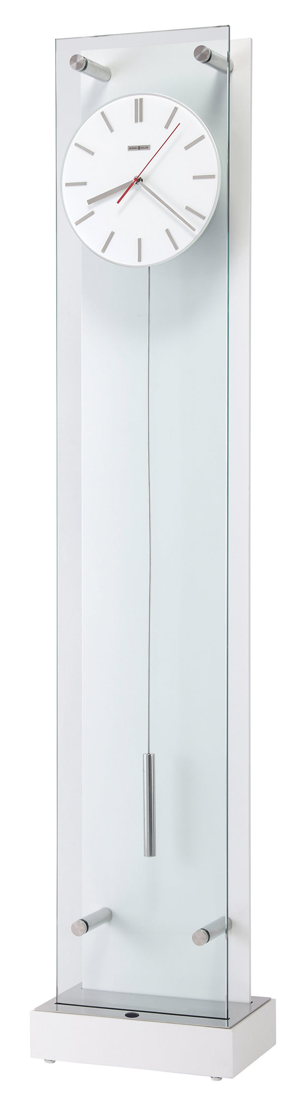 Hekman Furniture 611319 Echo Ii Modern Pendulum Clock With Adjustable Led Lighting And Stylish Tempered Glass Design Gloss White Echo Iv Grandfather Clock 611321