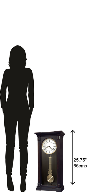 Hekman Furniture 625603 Mia Hardwood Wall Clock With Classic Pendulum - Elegant Design & Westminster Chime Feature  Mia Wall Clock 625603