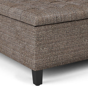 English Elm Harrison Coffee Table Storage Ottoman - Durable Mink Brown, Multi-Functional With Hidden Storage B136P159151