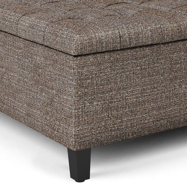 English Elm Harrison Coffee Table Storage Ottoman - Durable Mink Brown, Multi-Functional With Hidden Storage B136P159151
