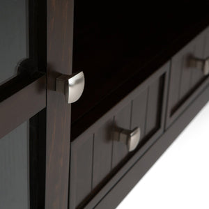 English Elm Acadian 60" Tv Media Stand - Elegant Brunette Brown With Storage & Cable Management For Your Home B136P159420