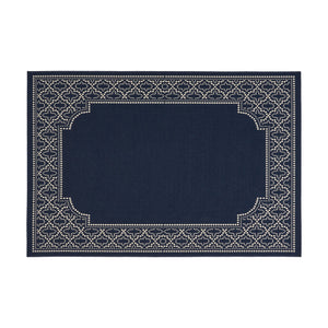 English Elm Christopher Knight Home® - MARINA 4401L Navy Polypropylene Rug 5'3" x 7' Machine Woven Loop Pile Durable Indoor Outdoor Decor 65842.00