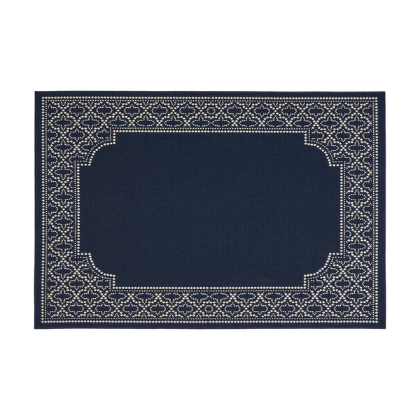 English Elm Christopher Knight Home® - MARINA 4401L Navy Polypropylene Rug 5'3" x 7' Machine Woven Loop Pile Durable Indoor Outdoor Decor 65842.00
