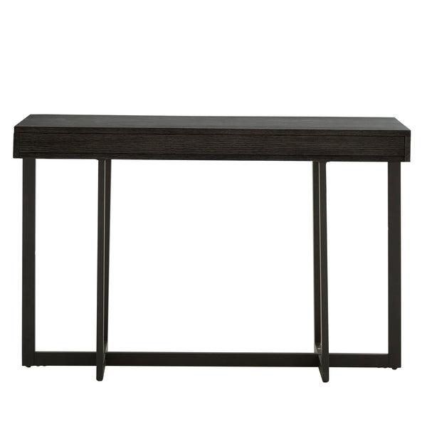 Homelegance By Top-Line Saskai Wood Finish Sofa Table with Two Drawers Black MDF