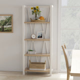 Parker House Americana Modern - Cotton Etagere Bookcase Cotton with Weathered Natural Shelves Poplar Solids / Birch Veneers with Oak Shelves AME#330-COT