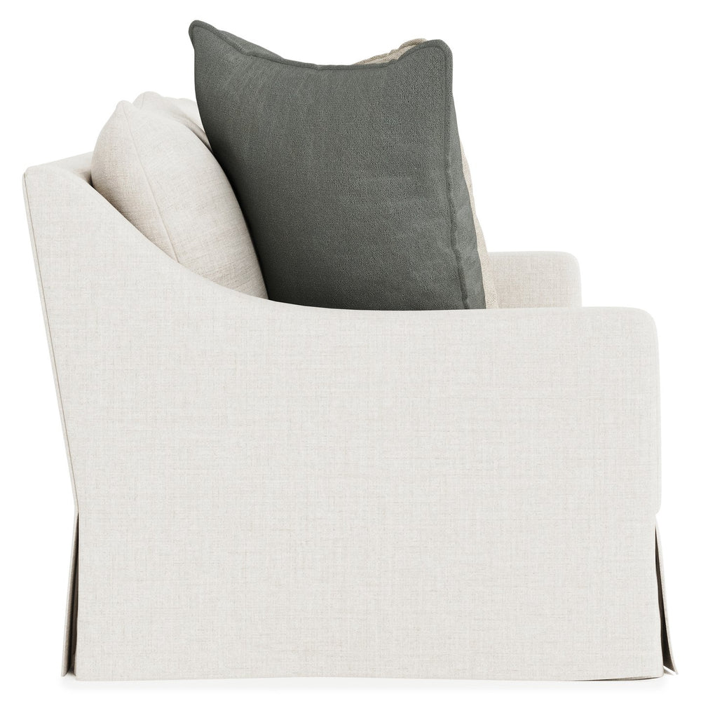 Bernhardt Bernhardt Grace Sofa — Made-To-Order 89" Extra-Plush Skirted Design With Square Arms & Pillows P4917B