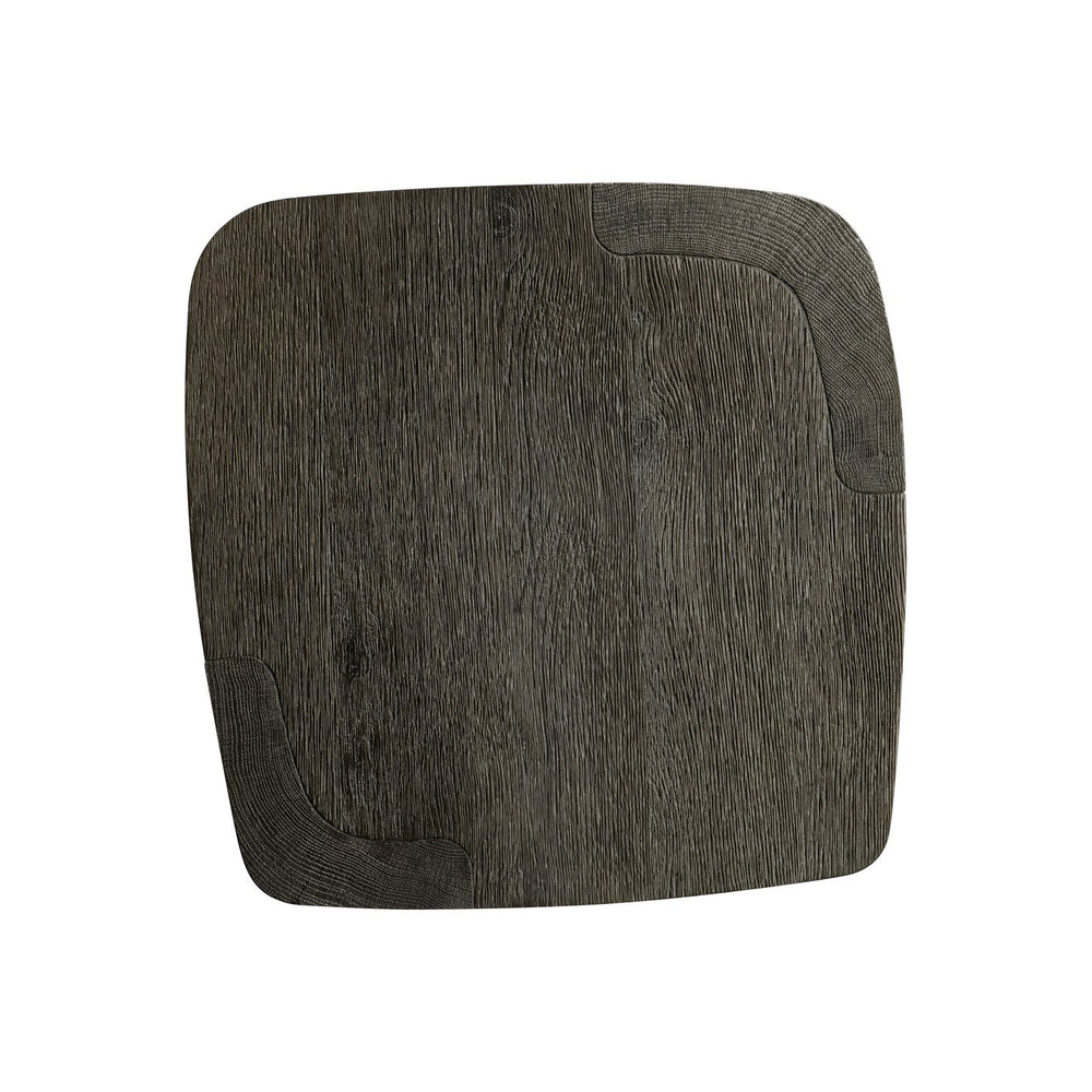 Bernhardt Bernhardt Boyle Side Table In Porcini Wire-Brushed Oak — Sculptural Grain, Open Base & Lower Shelf 565125