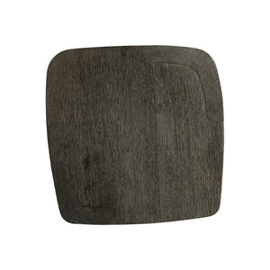 Bernhardt Bernhardt Boyle Side Table In Porcini Wire-Brushed Oak — Sculptural Grain, Open Base & Lower Shelf 565125