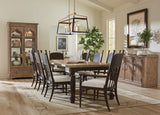 Americana Leg Dining Table w/1-22in leaf Black Americana Collection 7050-75200-89 Hooker Furniture