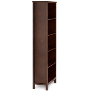 English Elm Artisan 5-Shelf Bookcase In Rich Russet Brown - Handcrafted, Adjustable, And Versatile Storage Solution B136P158386