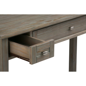 English Elm Warm Shaker Desk - Distressed Grey - Stylish & Compact Solid Wood Desk For Home Office & Living Space B136P159731-GIGA