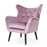 Christopher Knight Home® - Noble House - Seigfried Mid Century Light Lavender Velvet Arm Chair