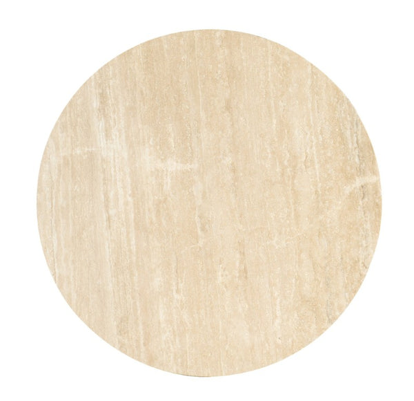 Hooker Furniture Retreat Round Cocktail Table With Travertine Top, Rope-Wrapped Base & Casters For Coastal Style 6950-80111-80