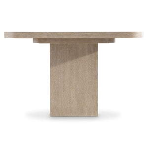Bernhardt Bernhardt Sculptural Loggia Dining Table In Wire-Brushed Aria Oak, Double Pedestal, 88" W/Leaf K2209