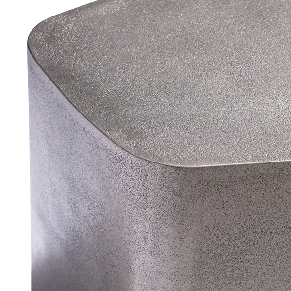 Bernhardt Bernhardt Clawson Graphite Pentagonal Side Table — Cast Aluminum Sculptural Accent With Adjustable Glides 338124