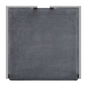 Homelegance By Top-Line Kayden Velvet Upholstered Chrome Metal Bar Stools (Set of 2) Silver Metal