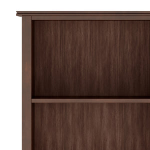 English Elm Artisan 5-Shelf Bookcase In Rich Russet Brown - Handcrafted, Adjustable, And Versatile Storage Solution B136P158386