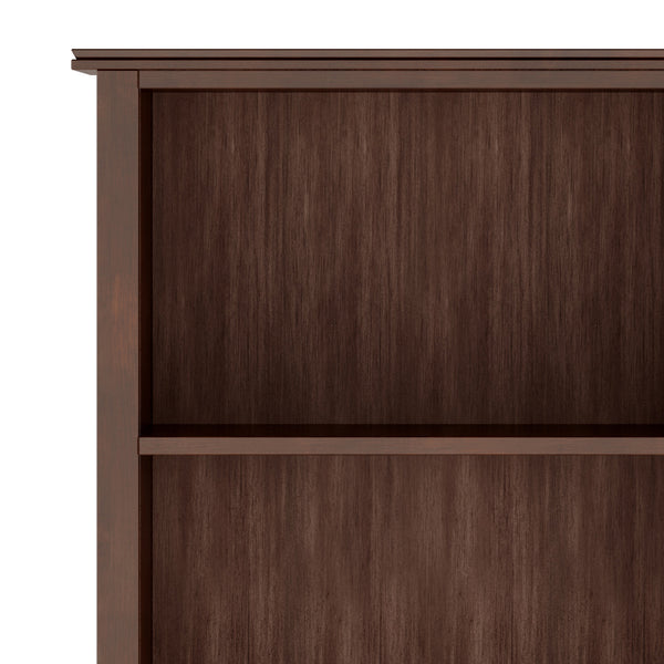 English Elm Artisan 5-Shelf Bookcase In Rich Russet Brown - Handcrafted, Adjustable, And Versatile Storage Solution B136P158386