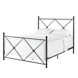 Homelegance By Top-Line Mila Double X Black Metal Bed Black Metal