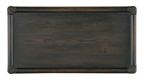 Hooker Furniture Retreat Coastal Rattan Nightstand With Rope-Wrapped Accents, Dune Oak Veneer And Soft Pewter Hardware Dark Wood 6950-90216-99