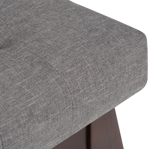 English Elm Draper - Stylish Mid-Century Tufted Ottoman Bench In Slate Grey For Versatile Home Decor Use B136P158192