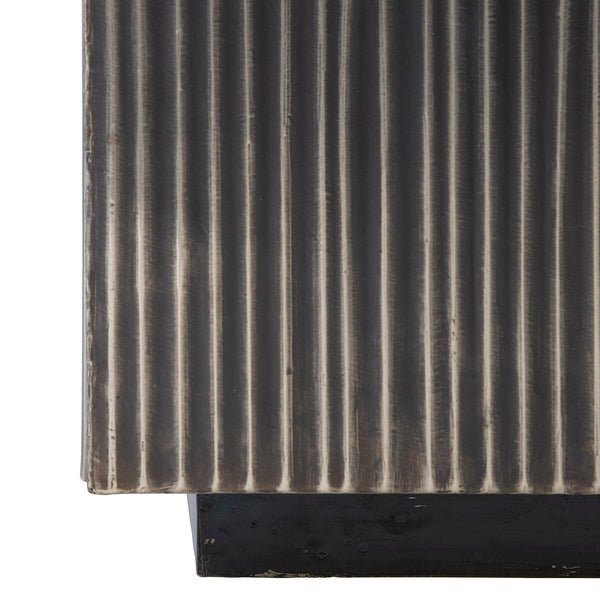 Bernhardt Bernhardt Skylar Door Chest In German Silver & Mango Wood — Textured Doors, Soft-Close, Cable-Ready 301118