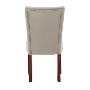 Homelegance By Top-Line Harmonn Upholstered Parsons Dining Chairs (Set of 2) Espresso Rubberwood