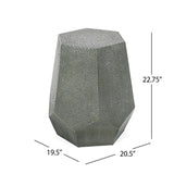 Christopher Knight Home® - Noble House - Pamsha Modern Hammered Iron Geometric Side Table