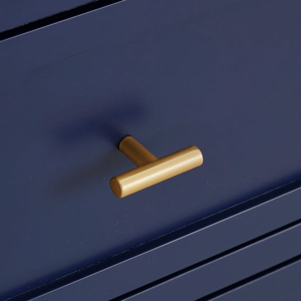 Homelegance By Top-Line Tyce 2-Drawer Nightstand Blue MDF