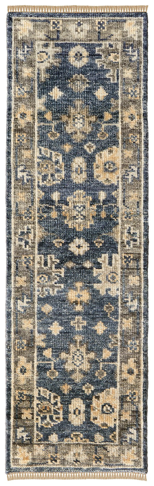 Feizy Rugs Fillmore Hand-knotted Wool Rug - Traditional Floral Patterns With Rich Colors For Timeless Elegance Blue,Gray Wool Fil6954fblugryi11