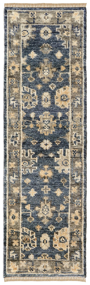 Feizy Rugs Fillmore Hand-knotted Wool Rug - Traditional Floral Patterns With Rich Colors For Timeless Elegance Blue,Gray Wool Fil6954fblugryi11