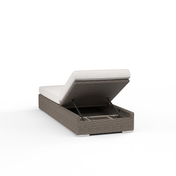 Coronado Adjustable Chaise in Canvas Flax w/ Self Welt SW2101-9-FLAX-STKIT Sunset West