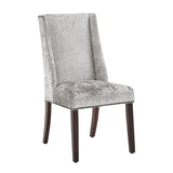 Homelegance By Top-Line Rowan Wingback Dining Chairs (Set of 2) Grey Rubberwood