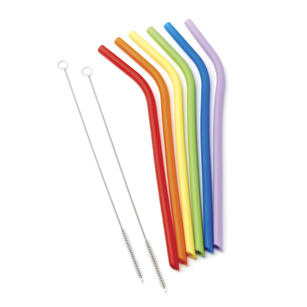 Lenox Cambridge 8-Piece Bent Rainbow Silicone Straw Set NO COLOR OTHER ESTR1MTCB1BM