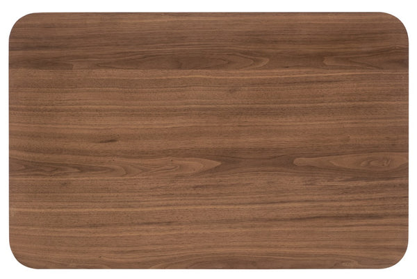 Hooker Furniture Eleana Walnut Two-Drawer Nightstand With Integrated Charging, Sunlit Bronze Hardware, Soft Rounded Edges 7252-90116-85