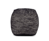 Steve Silver Omari Black Handwoven Wool Square Pouf