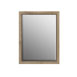 A.R.T. Furniture Garrison Landscape Mirror - Casual Contemporary Design In Washed Oak With Silver Accents, Versatile Style Brown Parawood Solids With Ash Embossing,Glass 322120-1302